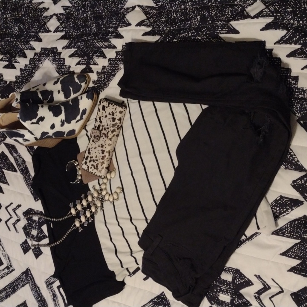 Black flying monkey jeans